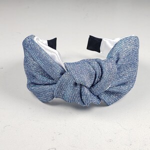 The Laina Knotted Headband - Knotted Headband, Sparkle Headband, Hard Knot Headband, Blue Sparkle Headband, Elegant Headband