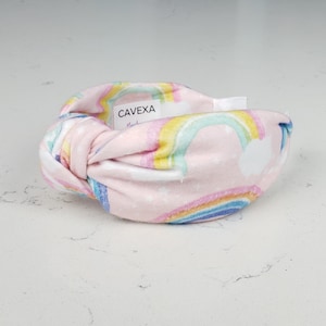 The Riley Knotted Headband - Knotted Headband, Spring Headband, Hard Knot Headband, Flannel Headband, Rainbow Headband