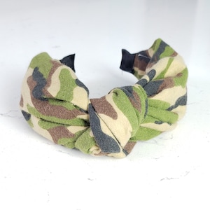 The Camille Knotted Headband - Knotted Headbands, Camo Headband, Hard Knot Headband, Camoflauge Headband, Camo Print Headband
