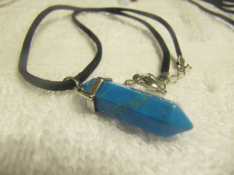 Collier Pendentif En Quartz Rose - Pierre Naturelle, Colonne Carrée, 4x0.8 Cm
