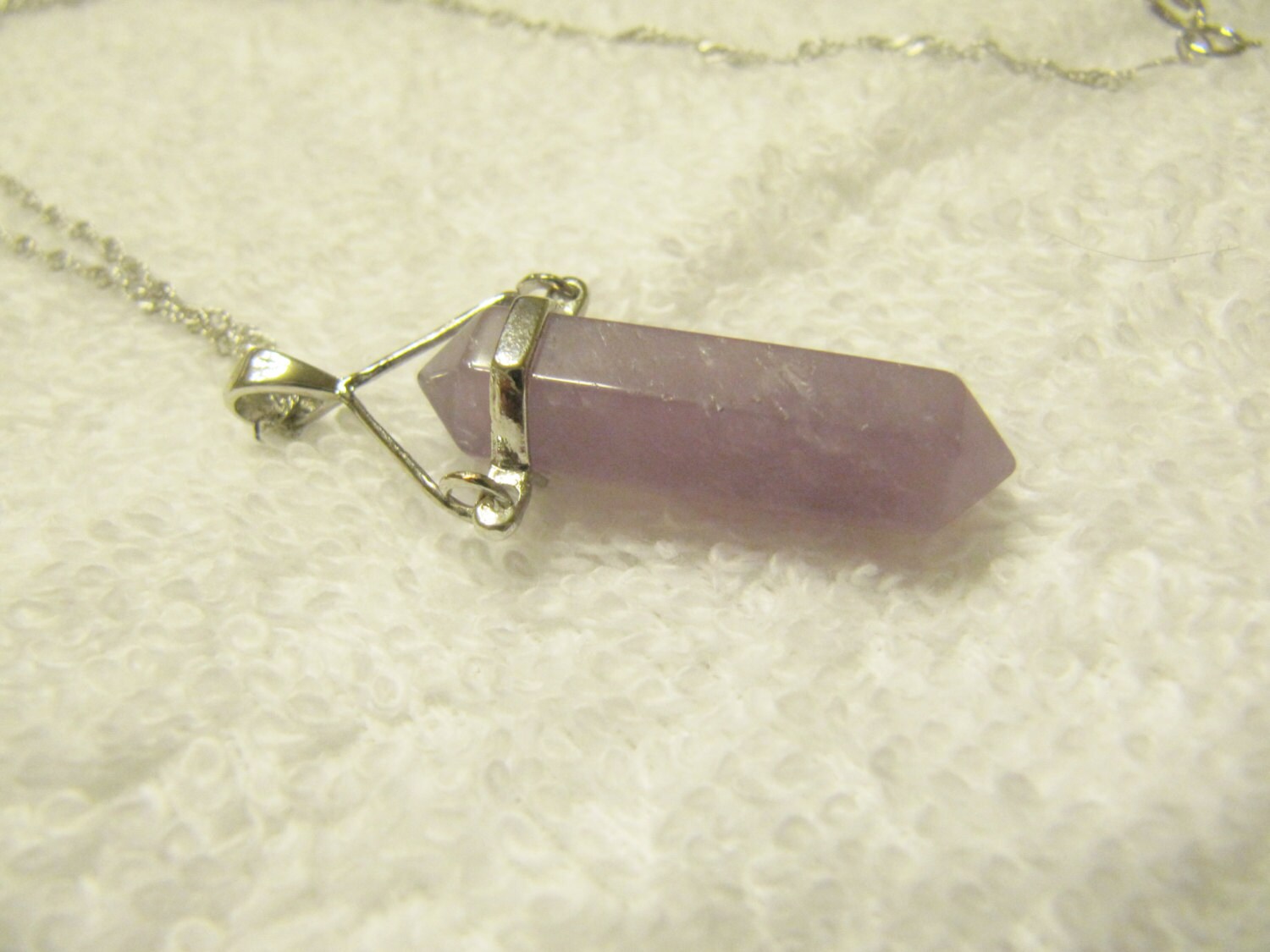 Quartz Crystal Pendant Necklace Etsy
