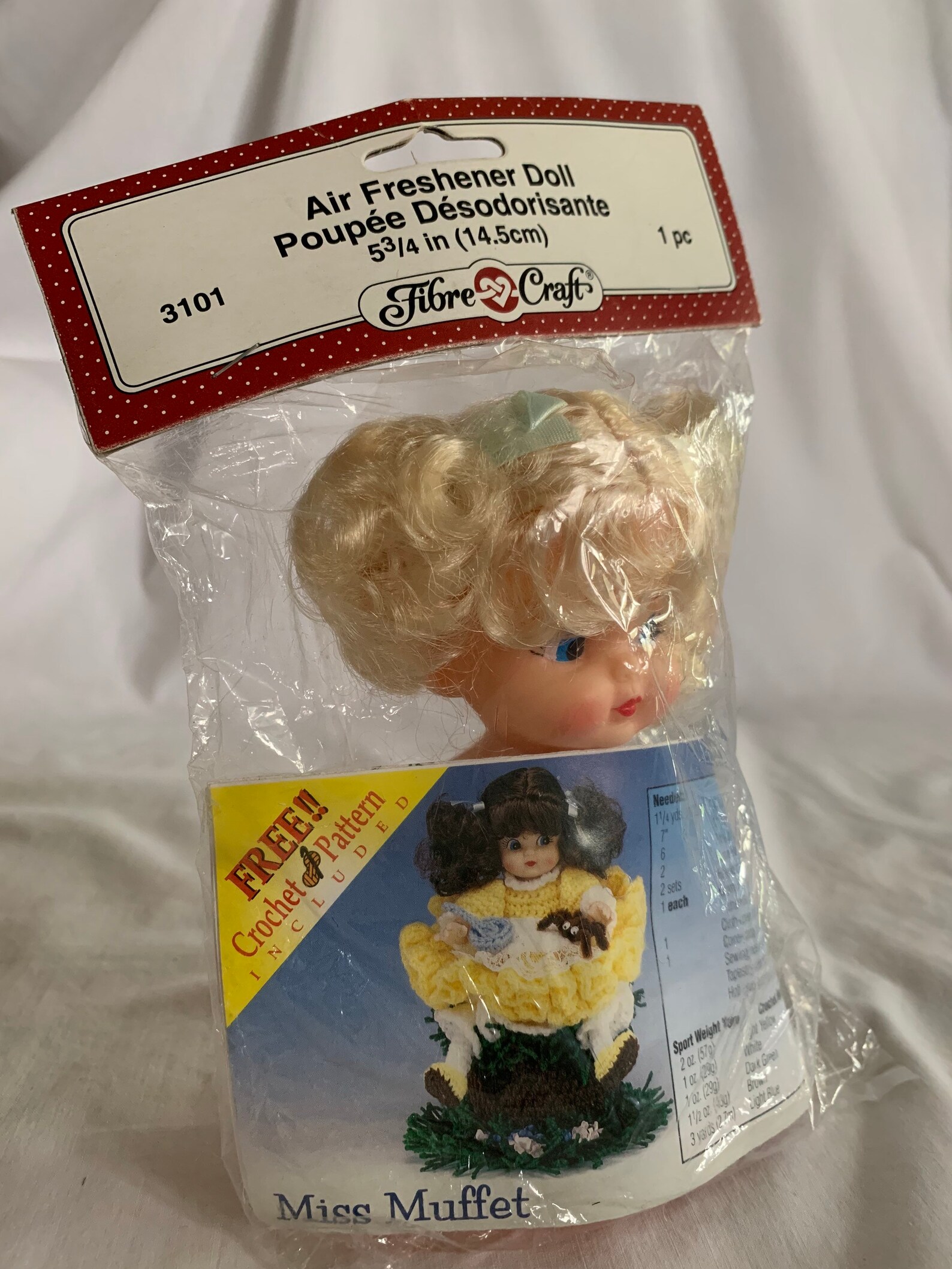 Vintage Fibre Craft Blonde Air Freshener Doll with Miss Etsy