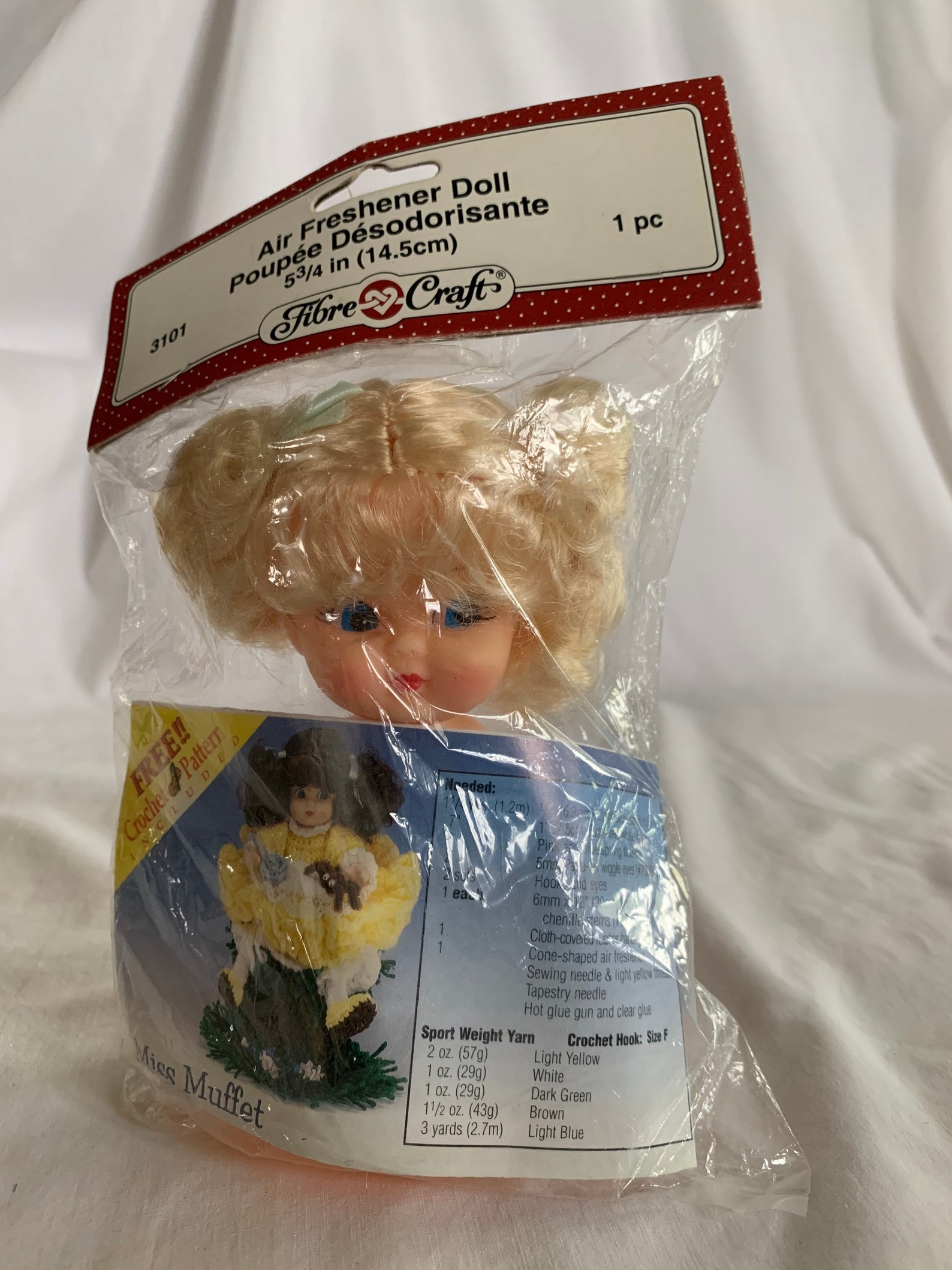 Vintage Fibre Craft Blonde Air Freshener Doll with Miss Etsy
