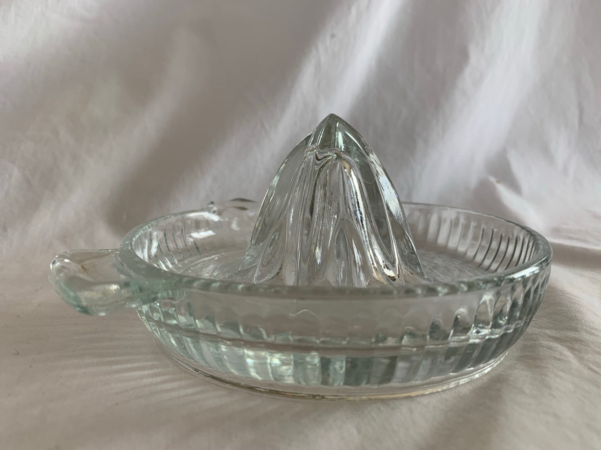 Vintage 1930s Anchor Hocking Clear Glass Side Handle Etsy