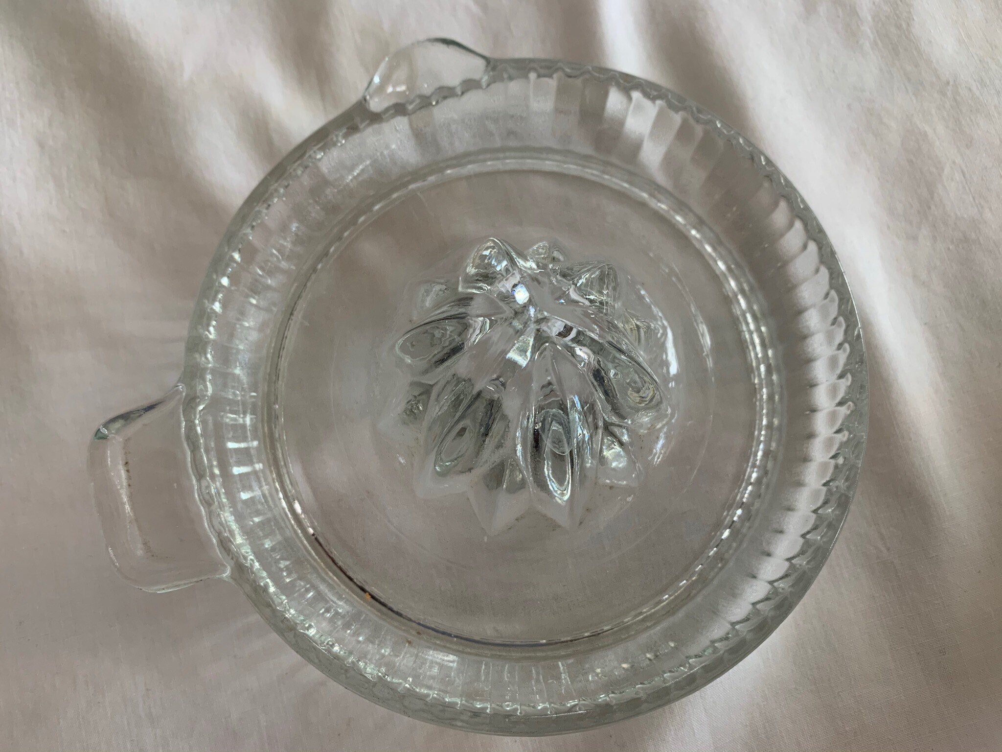 Vintage 1930s Anchor Hocking Clear Glass Side Handle Etsy