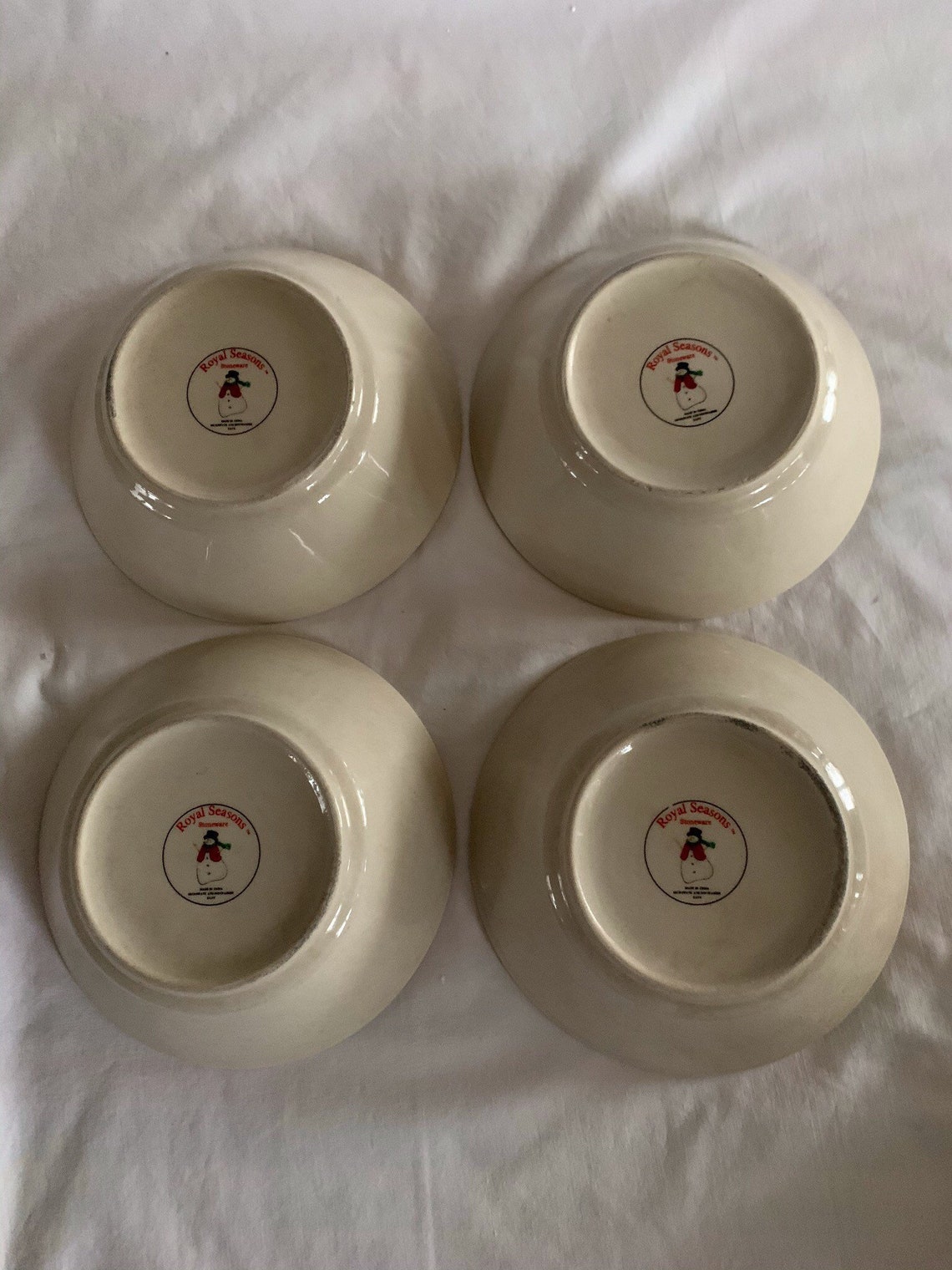 Vintage Royal Seasons Stoneware Cereal Bowls RN3 Set of 4 Etsy