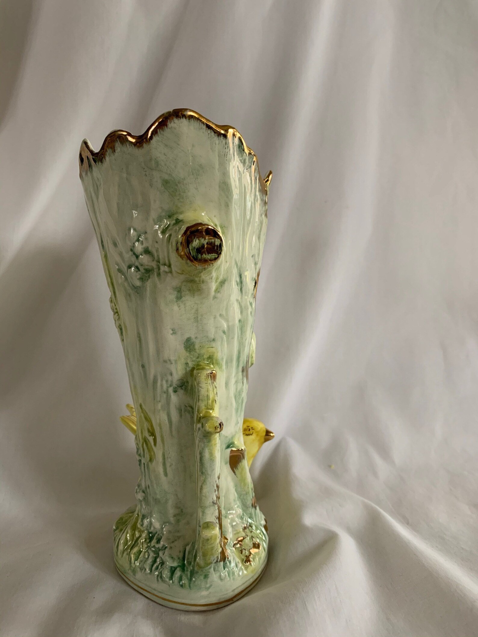 Vintage Japanese Ucagco Light Green Porcelain Vase with Yellow Etsy