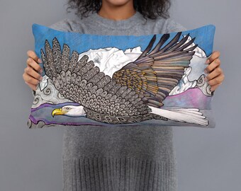 Flight of the Eagle (Bald Eagle) Pillow