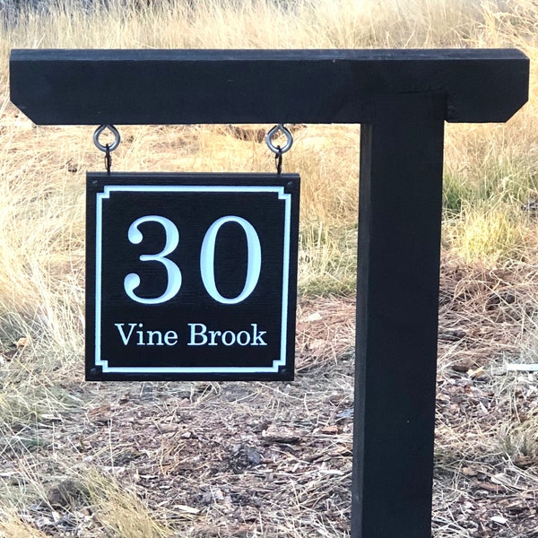 Lamp Post Hanging Address Sign Etsy