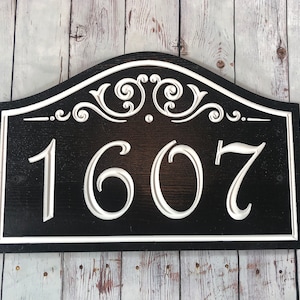 Creole Style Address Sign, French Colonial Address Sign, House Number Sign, French Text Address Sign, Address Plaque House, House Number