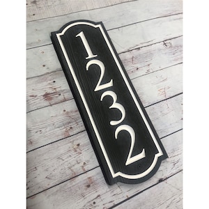 House Number Sign, Vertical Address Sign, Address Number Sign, Outdoor Address Sign, House Sign, Address Plaque, Outdoor House Number Sign
