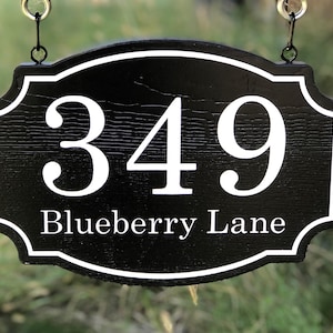 Hanging Mailbox Sign, Hanging House Number Sign, Driveway Address Sign, Signpost sign, Lamp Post Address Sign, Single or Double Sided
