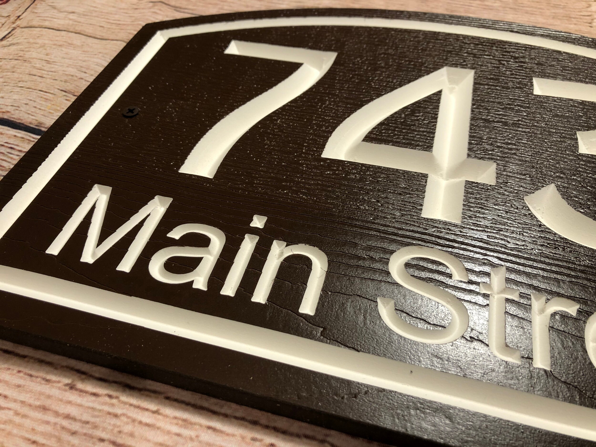 Personalized house number sign carved PVC sign address Etsy