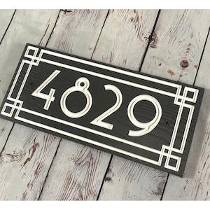 Art Deco Address Sign, Address Sign Outdoor, Custom Address Sign, Art Deco Address Plaque, House Numbers Sign, House Numbers Plaque