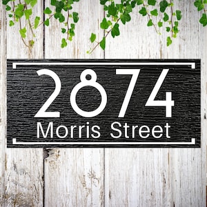 Art Deco Address Sign, House Number Sign, Arts and Crafts House Number, Address Sign, Custom Address Sign , Address Plaque House, House Sign