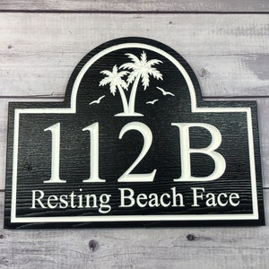 Palm Tree Address Sign, Coastal House Number Sign, Beach Address Sign, Custom Address Sign, Address Plaque House, House Sign