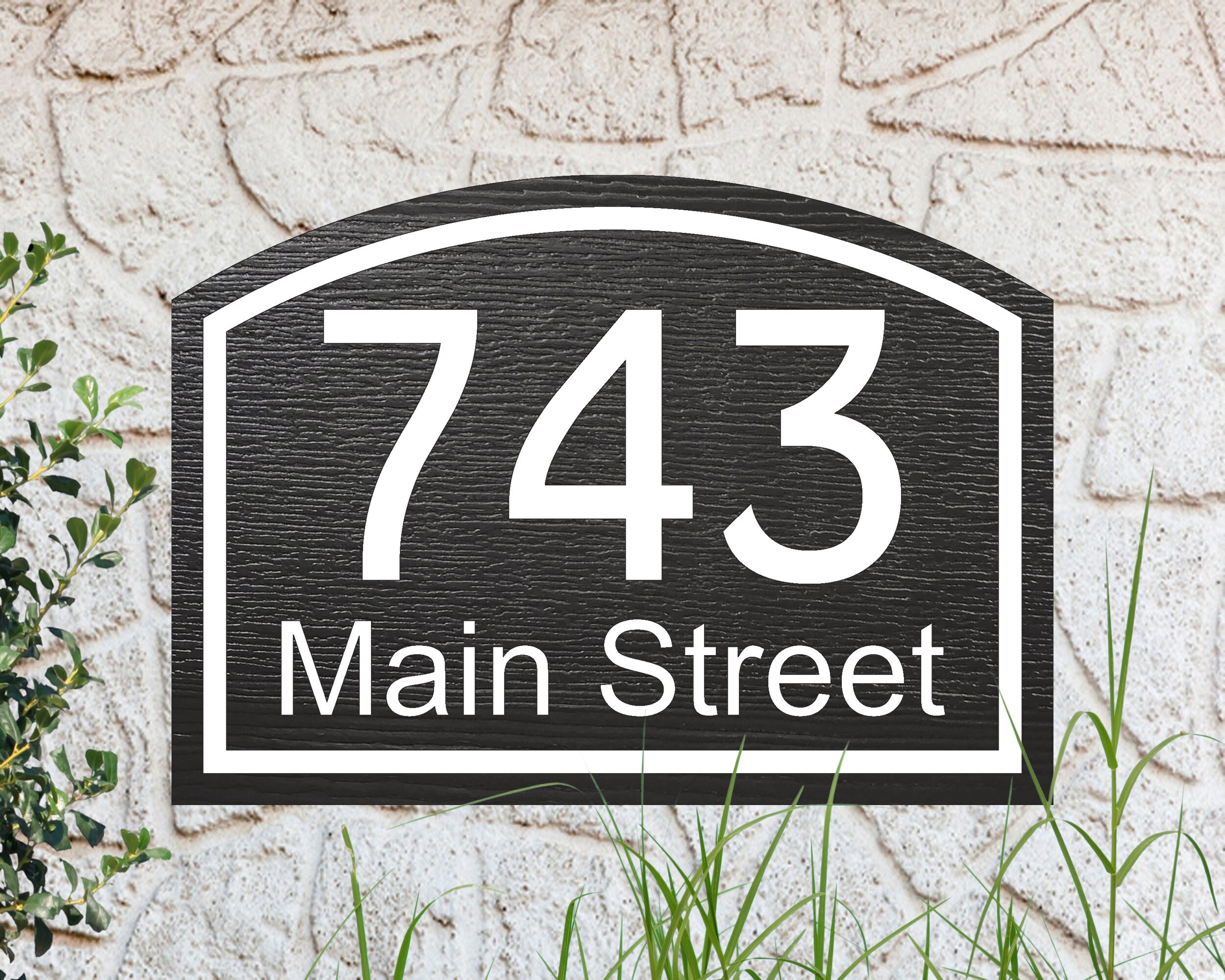 Personalized house number sign carved PVC sign address Etsy