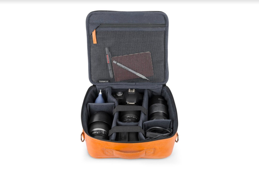 DSLR Camera Bag Insert, Leather Camera Bag, Camera Case and Protection, Lens Case, Padded