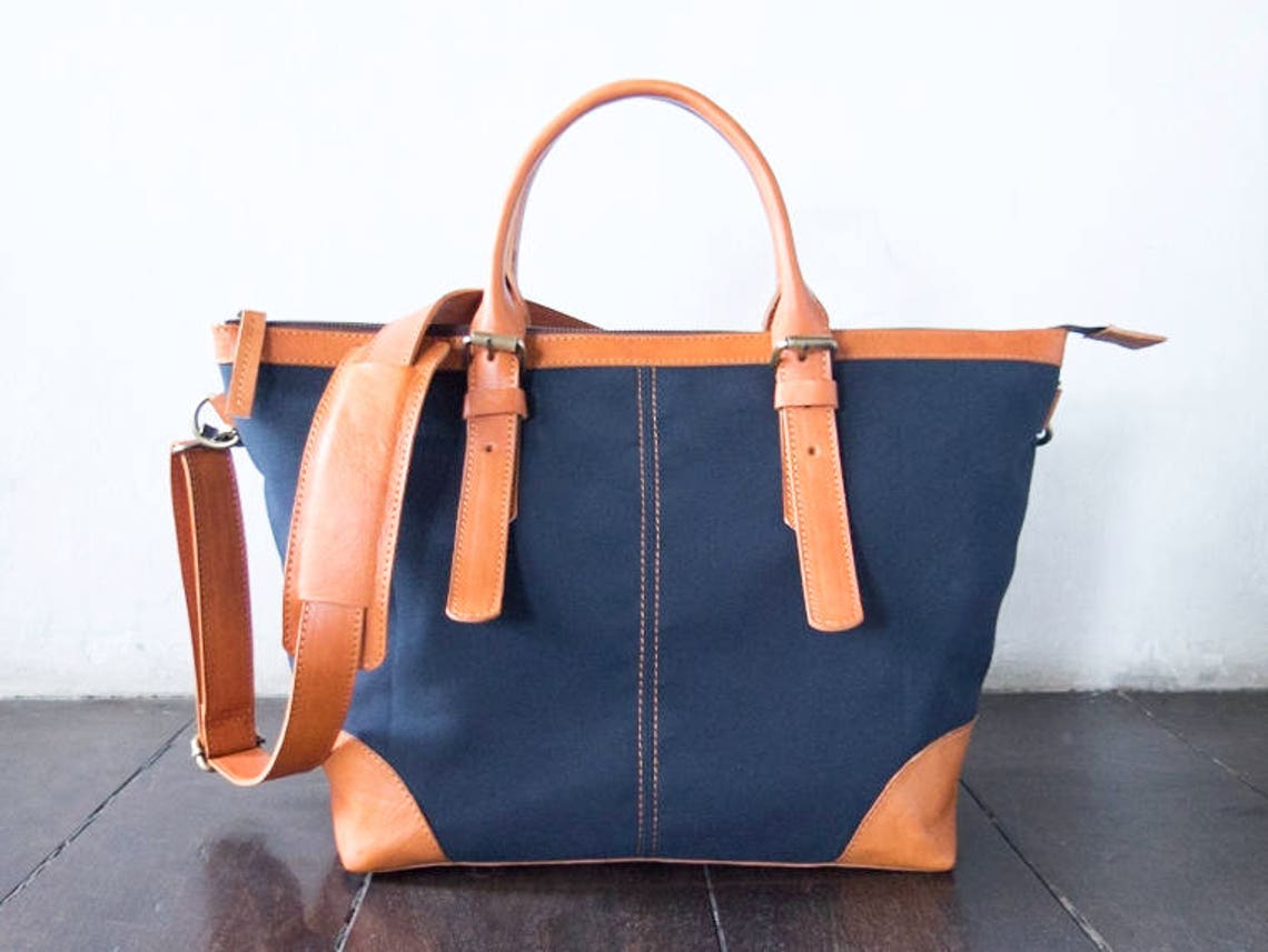 Complice Leather and Canvas Shoulder Bag main image 1