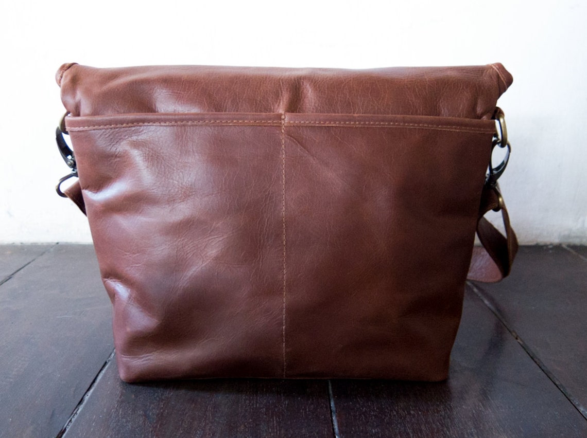 Leather Messenger Bag in Brown. Womens Handmade Shoulder and Etsy