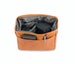 Camera bag insert in genuine leather, camera case and protection for DSLR, padded for camera gear and lenses, colour tan 