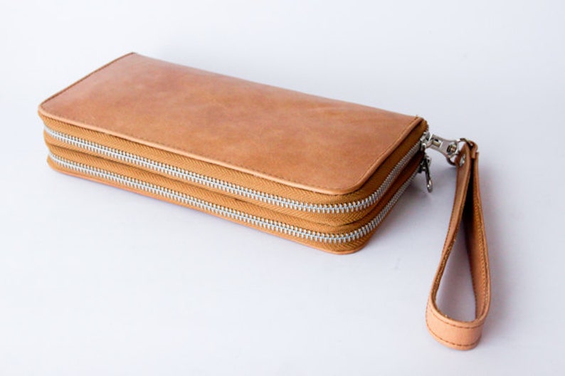 ALL LEATHER Wallet Naturalleather / Ladies Wallet Genuine - Etsy