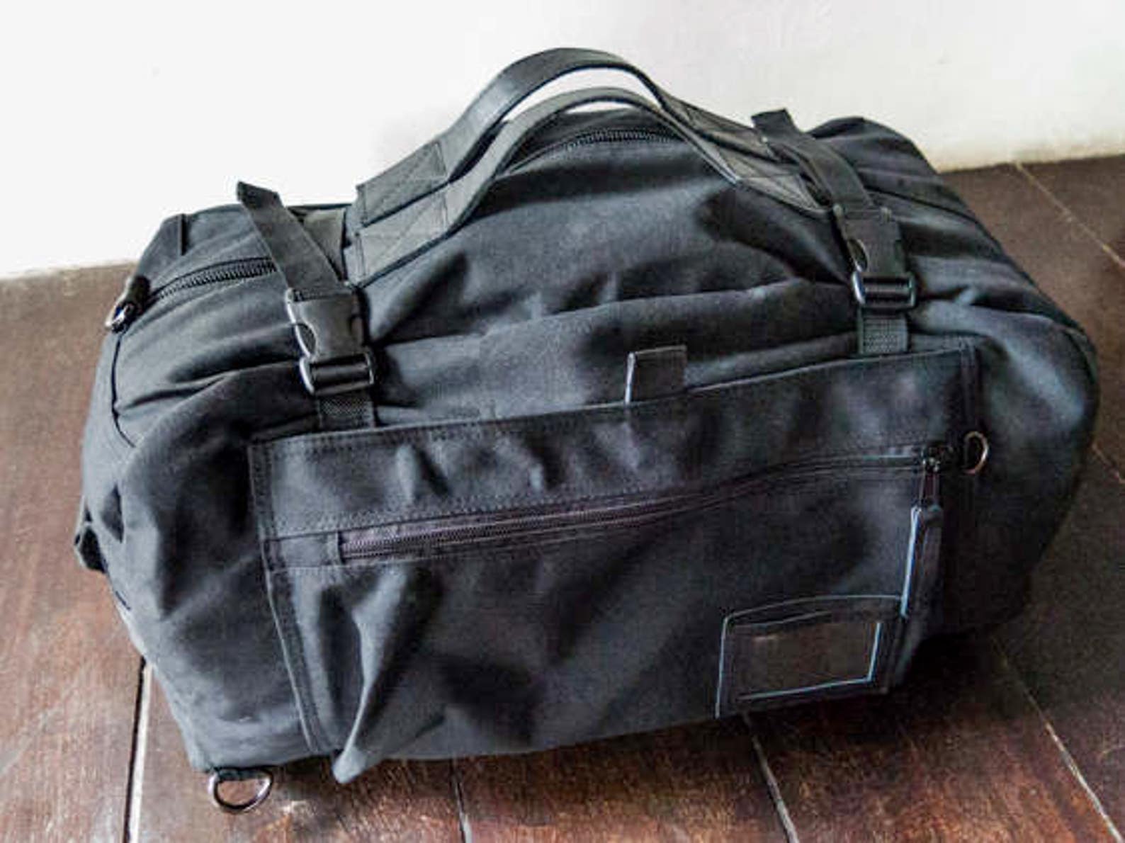 Duffle bag that converts to backpack. Military style travel Etsy