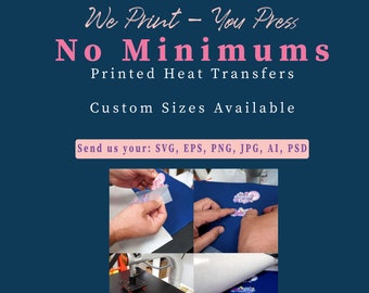 custom heat transfers no minimum