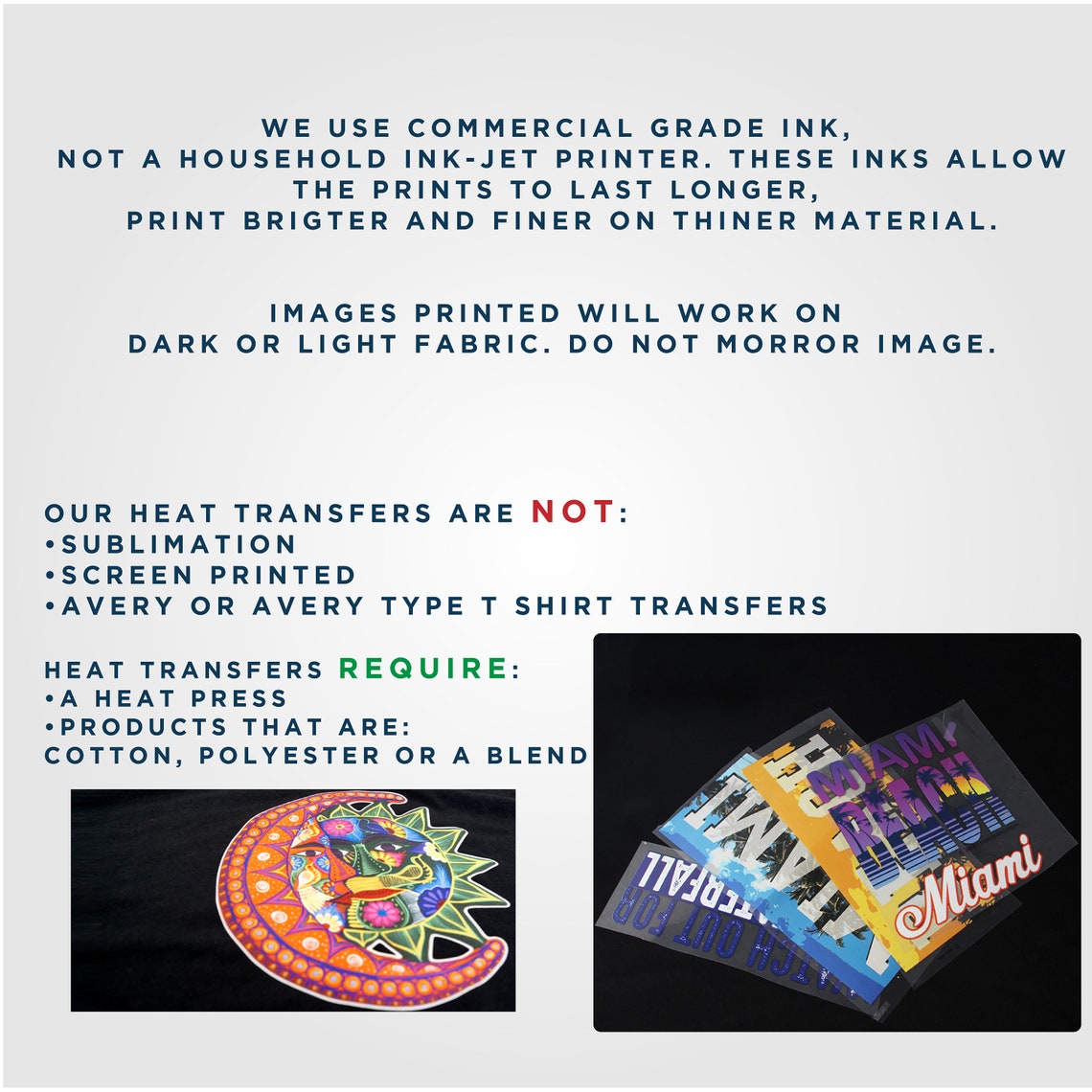 Custom HTV Vinyl Transfer Prints Ready to Press HTV Custom Etsy