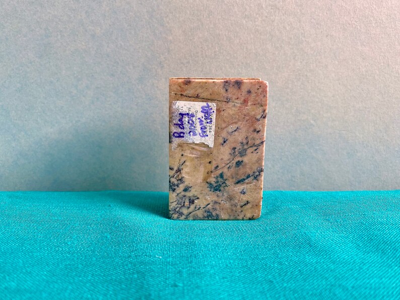 70/'s 80/'s Floral Mother of Pearl Inlaid Marble Soap Stone Trinket Box Stash Container