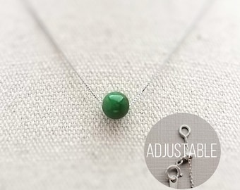 Dainty Burmese Jade Necklace for Women Jade Choker Jadeite Necklace