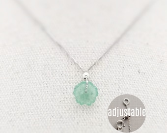 Tiny Jade Necklace Silver Jade Necklaces for Women