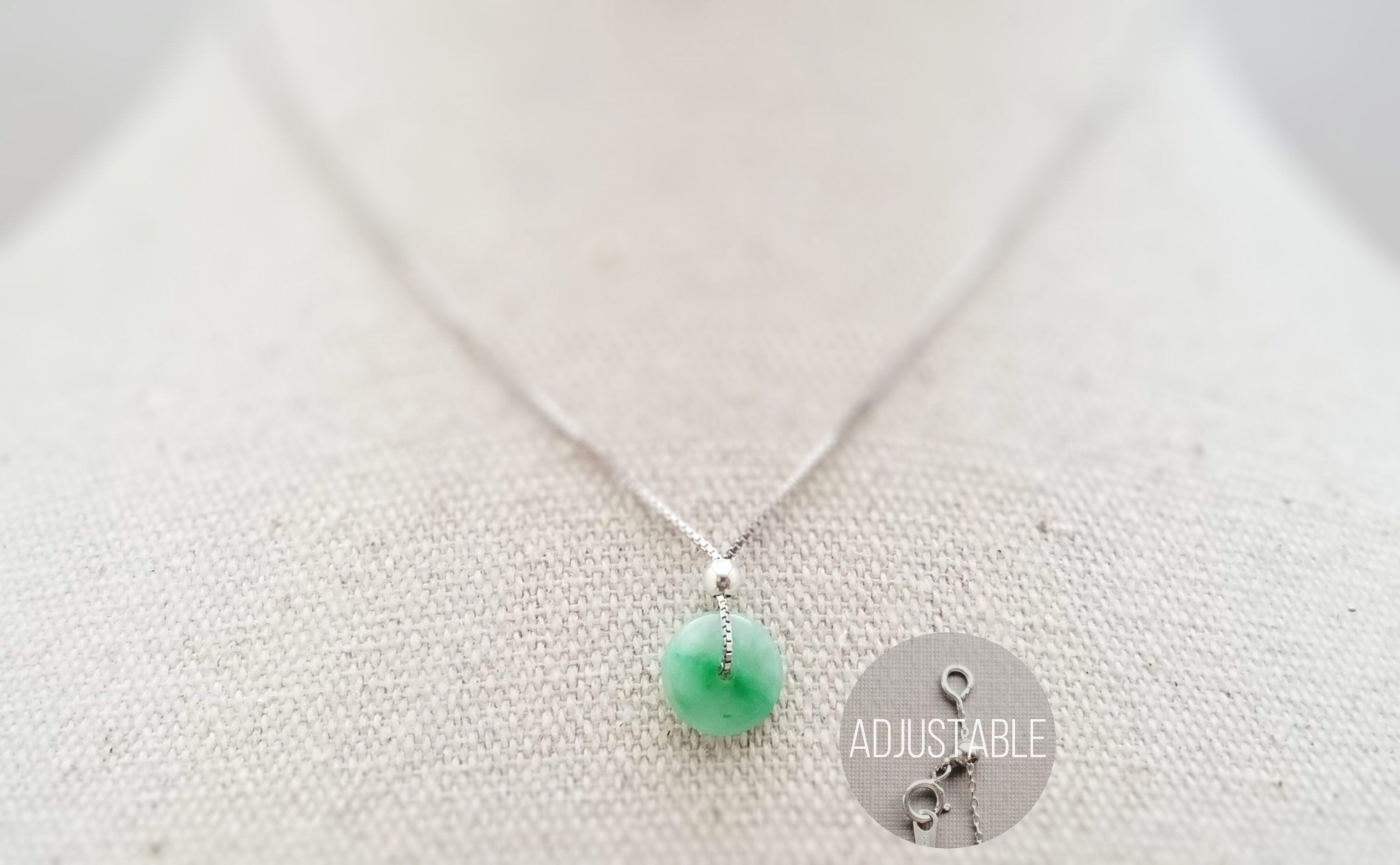 Tiny Jade Necklace Silver Jadeite Necklace Jade Choker Necklace Jade …
