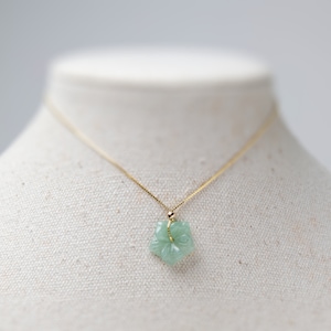 Jade Necklace Gold Jade Necklace for Women Jade Jewelry Aventurine Necklace image 8