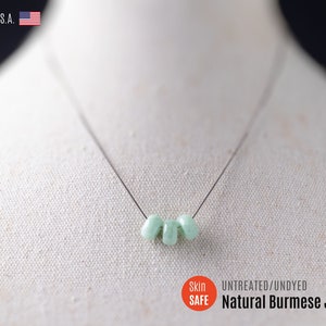 UNTREATED Burmese Jade Necklace Silver Jade Necklace Gold Jade Pendant Jade Ring Necklace Jade Jewelry