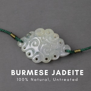 UNBEHANDELTE Jade Halskette Jade Anhänger Halskette Jadeit Halskette Jade Choker Burma Jade
