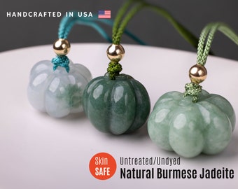 Pumpkin Jade Necklace Jadeite Necklace Jade Jewelry Pumpkin Necklace