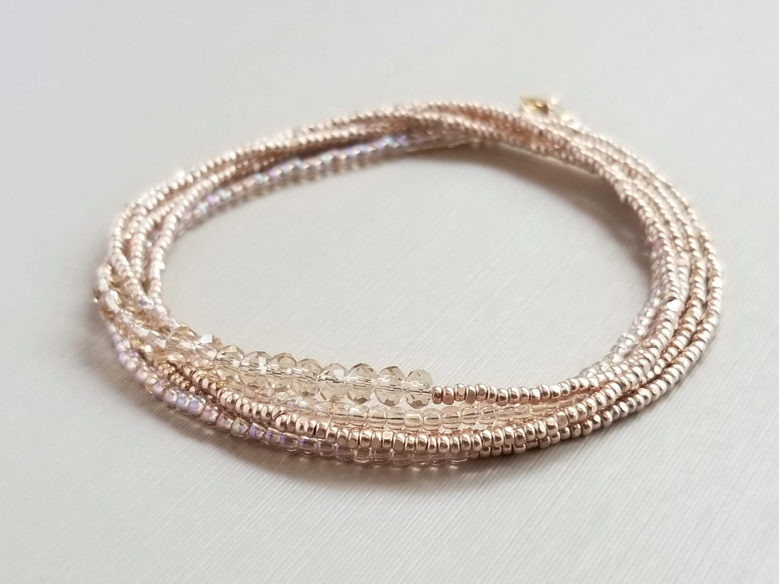 Dainty Rose Gold Bracelet for Women Multi Wrap Bracelet Stack Etsy