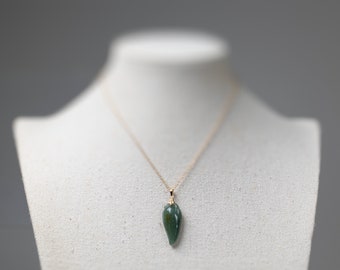 Jade Necklace Gold Jade Necklace for Women Jade Jewelry