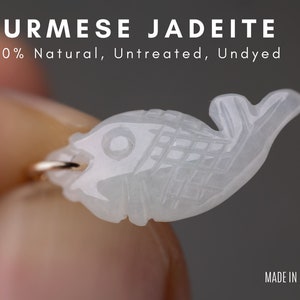 Dainty Koi Fish Jade Necklace Gold Jade Necklace Silver Jadeite Necklace