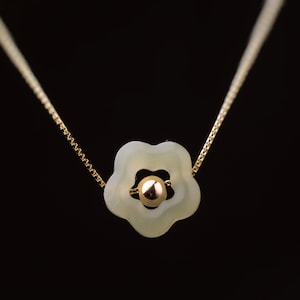 Tiny Jade Halskette Gold Jade Halskette für Frauen Jade Schmuck Jade Choker Halskette