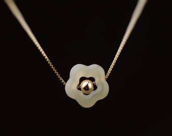 Tiny Jade Necklace Gold Jade Necklace for Women Jade Jewelry Jade Choker Necklace