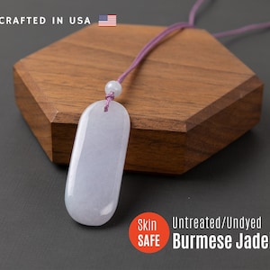 Lavender Jade Necklace UNTREATED Jade Necklace Jadeite Necklace
