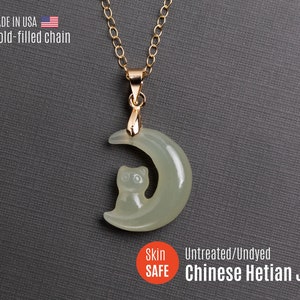 Chinese Jade Necklace Gold Jade Necklace Hetian Jade Necklace