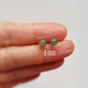 Dainty Jade Earrings Studs Aventurine Earrings