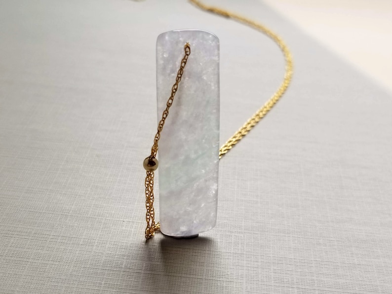 Icy Jade Necklace Gold Jade Necklace for Women Jadeite Necklace