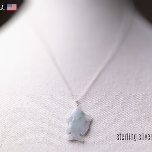 Dainty Jade Necklace Silver Jade Necklace Jadeite Pendant Jade Pendant Necklace Jade Jewelry