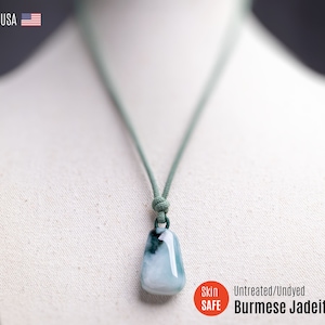UNTREATED Jade Necklace Jade Pendant Necklace Jadeite Pendant Necklace Jade Jewelry