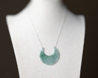 Jade Necklace Silver Jade Pendant Necklace Jade Choker Necklace Jade Statement Necklace
