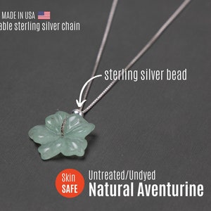 Jade Necklace Gold Jade Necklace for Women Jade Jewelry Aventurine Necklace Sterling Silver